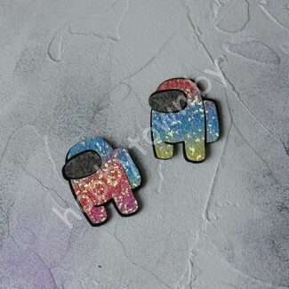 Патч сборный Among US 50 мм (цв. радуга) 1 шт.