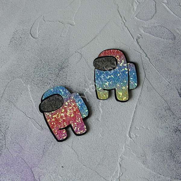 Патч сборный Among US 50 мм (цв. радуга) 1 шт.