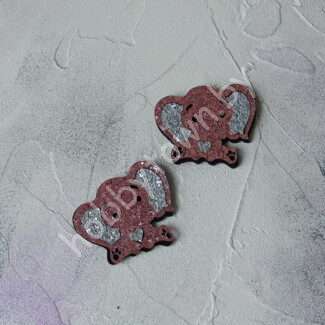 Патч сборный Слоник 50 мм (цв. розовый) 1 шт.