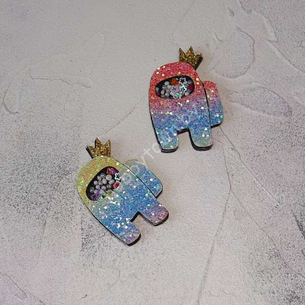 Патч шейкер Among US, 50 мм (цв. радуга) 1 шт.