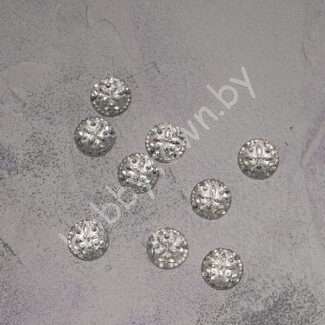 Серединка стразовая, гранёная Цветы 14 мм 1 шт.