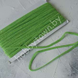 Тесьма плетёная Шанель 8 мм (цв. салатовый) 1 м