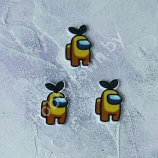 Кабошон-вырубка Among us , 22x36 мм 1 шт.