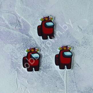 Кабошон-вырубка Among us , 26x35 мм 1 шт.