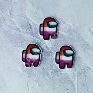 Кабошон-вырубка Among us , 27x34 мм 1 шт.