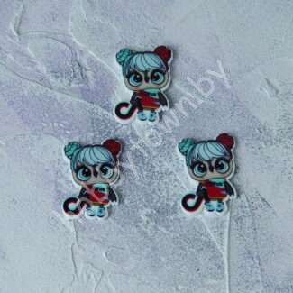 Кабошон-вырубка Совёнок TikTok , 28x36 мм 1 шт.