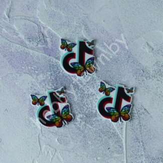 Кабошон-вырубка TikTok , 28x32 мм 1 шт.