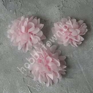 Шифоновый цветок 9 см (цв. св-розовый 24) 1 шт.