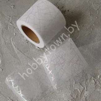 Фатин Паутинка 5,5 см (цв. белый 23) 1 м