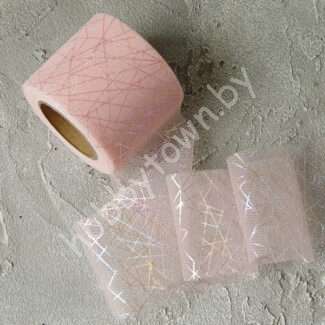 Фатин Паутинка 5,5 см (цв. розовый 10) 1 м