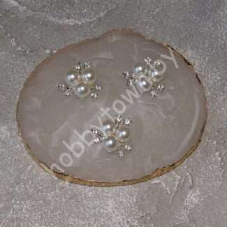 Кабошон флоризель пластик 20 мм (цв.серебро) 1шт.