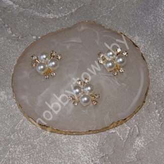 Кабошон флоризель пластик 20 мм (цв.золото) 1шт.