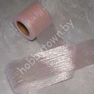 Лента декоративная перламутровая 55 мм, (цв. нежно-розовый 4) 1 м