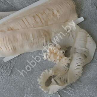 Шифоновая лента "Лапша" 5 см x 1,4 м ( цв. бежевый 10)