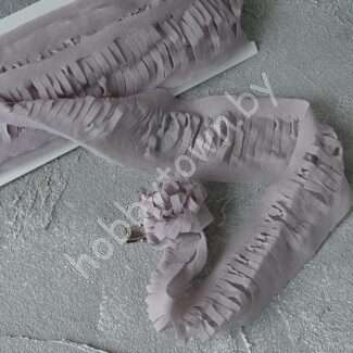 Шифоновая лента "Лапша" 5 см x 1,4 м ( цв. серый 51)