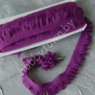 Шифоновая лента "Лапша" 5 см x 1,4 м ( цв. т-сиреневый 16)