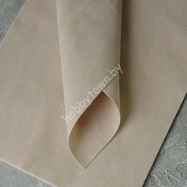 Замша искусственная двусторонняя (цв. бежевый 17)