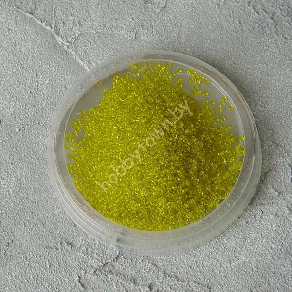 Бисер жёлтый прозрачный 50 гр.