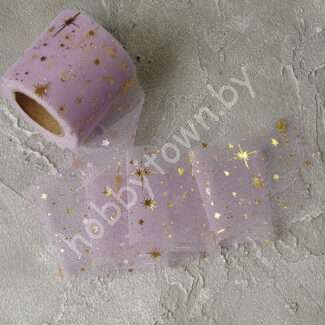 Фатин Фейерверк 5,5 см (цв. фиолетовый/золото 4) 1 м