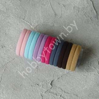 Набор бесшовных резинок для волос 4 см (цв.ассорти-1 ) 14 шт.