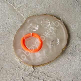 Основа пластиковая для крепления резинки 14 x14 мм (цв. прозрачный) 1 шт.