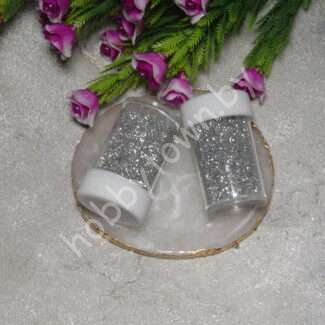 Блёстки-глиттер 1 мм (цв.серебро) 16 гр.