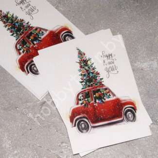 Карточка "Happy New Year" 7x10 см