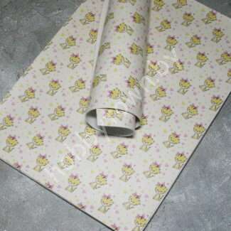 Кожзам c принтом Тигрята