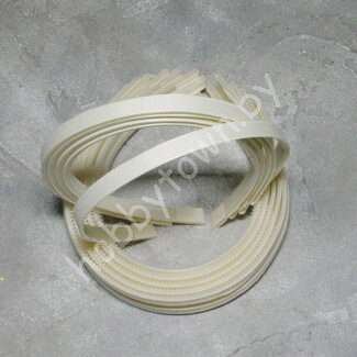 Ободок для волос 1 см, пластик-репс (цв. кремовый) 1 шт.