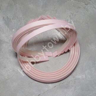 Ободок для волос 1 см, пластик-репс (цв.св-розовый) 1 шт.