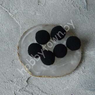 Помпоны Premium 2 см (цв. чёрный) 10 шт.