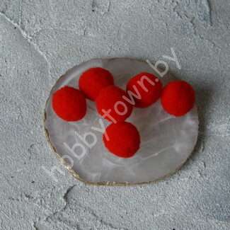 Помпоны Premium 2 см (цв. красный) 10 шт.