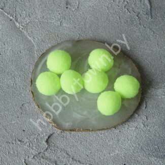 Помпоны Premium 2 см (цв. неоновый лаймовый) 10 шт.