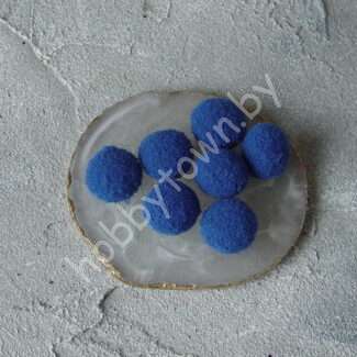 Помпоны Premium 2 см (цв. синий) 10 шт.