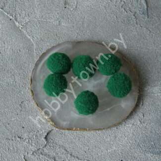 Помпоны Premium 2 см (цв. т-зелёный) 10 шт.