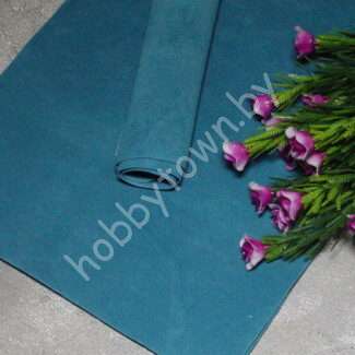 Замша искусственная двухсторонняя  (цв. бирюзовый 41)