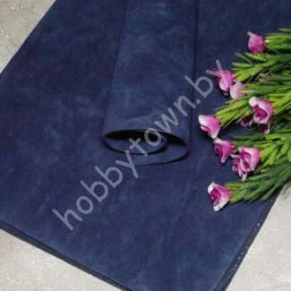 Замша искусственная двухсторонняя (цв. тёмно-синий 4)
