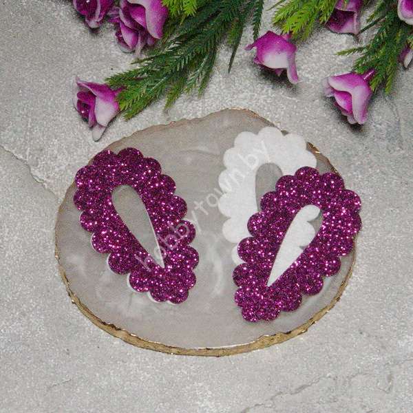 Чехол для клик-клак "Мелкий глиттер" 55x30 мм (цв. фуксия) 1 шт.