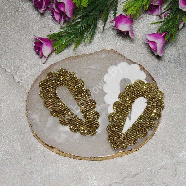 Чехол для клик-клак "Соты" 55x30 мм (цв. золото) 1 шт.