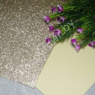 Фоамиран глиттерный 2 мм 20x30 см (цв. бежевый ) 1 шт.