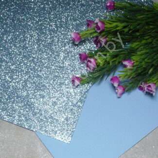 Фоамиран глиттерный 2 мм 20x30 см (цв. светло-голубой ) 1 шт.