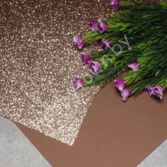 Фоамиран глиттерный 2 мм 20x30 см (цв. тёмно-бежевый ) 1 шт.