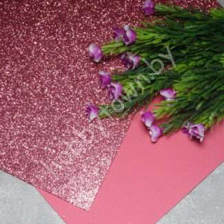Фоамиран глиттерный 2 мм 20x30 см (цв. тёмно-розовый ) 1 шт.