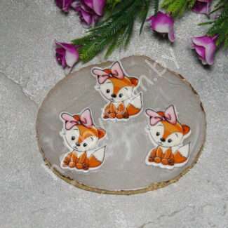 Кабошон-вырубка Лисичка , 25x37 мм 1 шт.