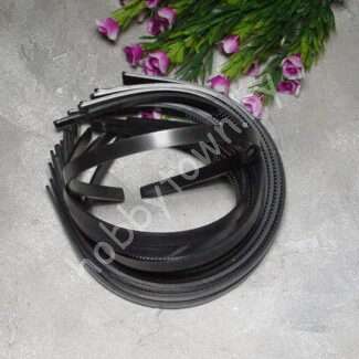 Ободок для волос 1 см, пластик (цв. чёрный ) 1 шт.