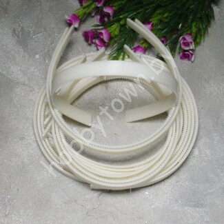 Ободок для волос 1,5 см, пластик (цв. молочный ) 1 шт.