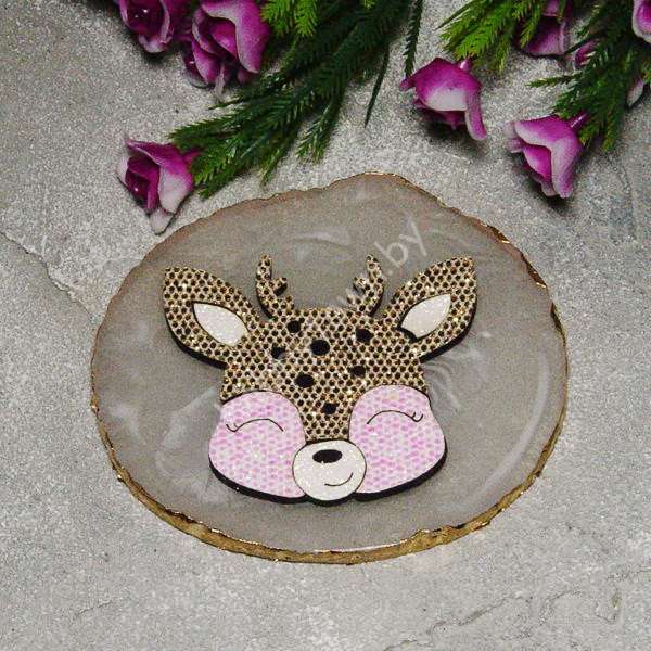 Патч сборный Оленёнок голова 55 мм 1 шт.