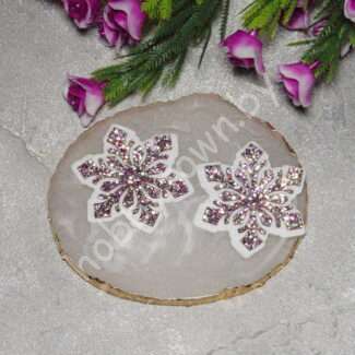 Патч сборный Снежинка-2, 40 мм (цв. розовый мультиколор ) 1 шт.