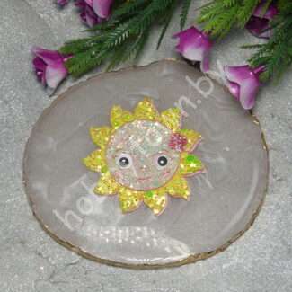 Патч сборный "Солнышко с движущимися глазками" 50 мм 1 шт.