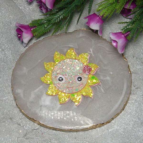 Патч сборный "Солнышко с движущимися глазками" 50 мм 1 шт.